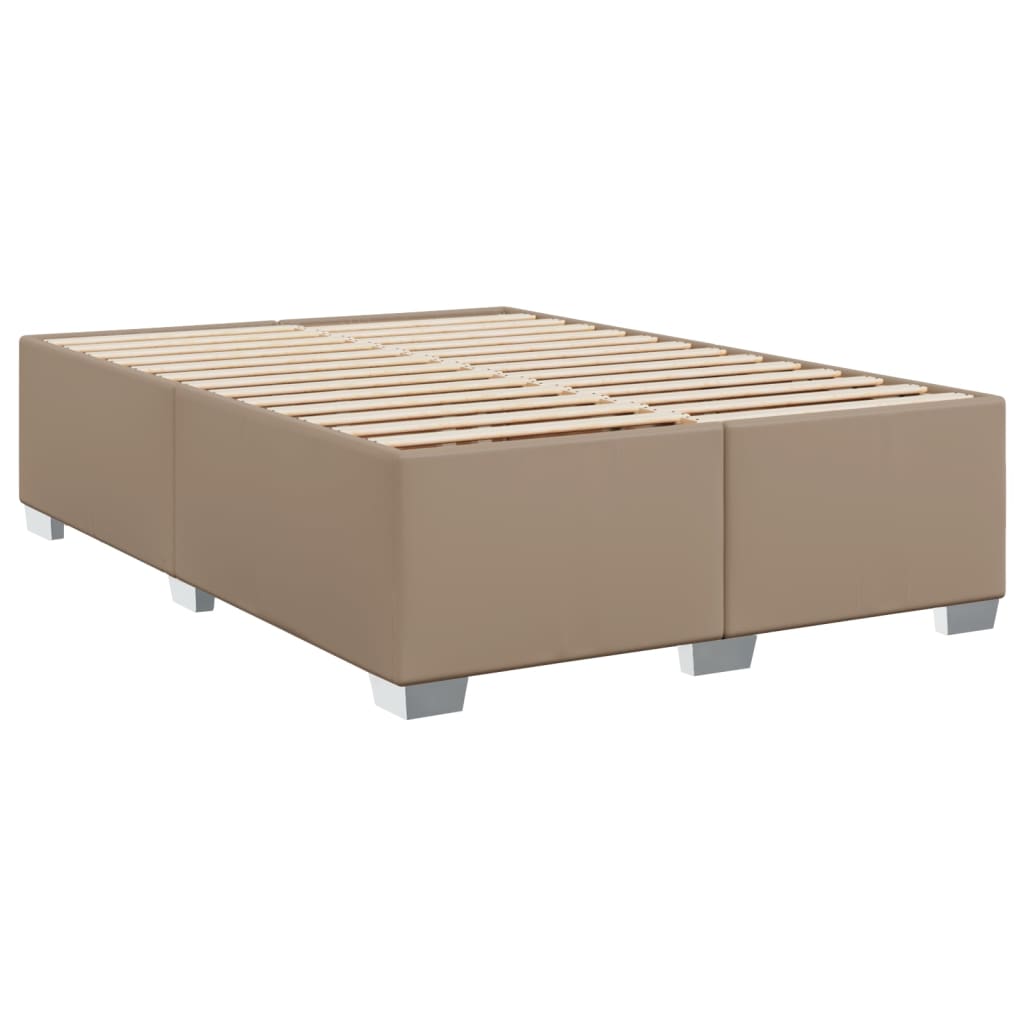 Giroletto a Molle con Materasso Cappuccino 160x200cm Similpelle | homemem39