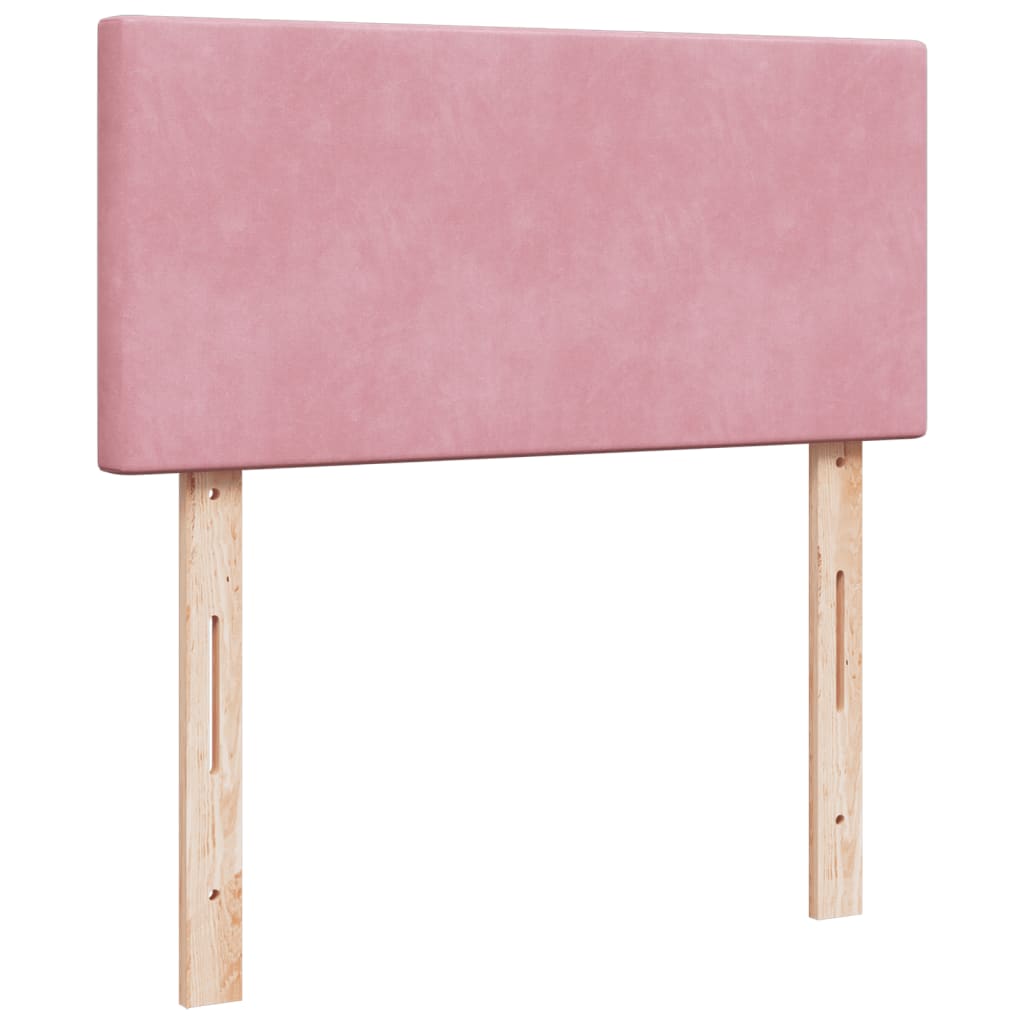 Giroletto a Molle con Materasso Rosa 80x200 cm in Velluto | homemem39