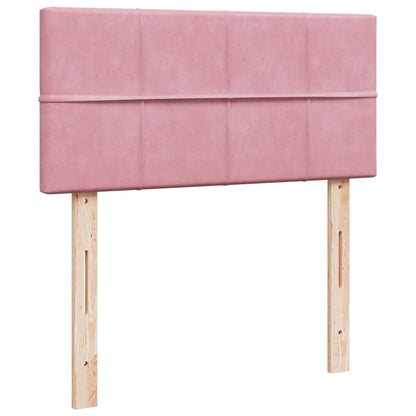Giroletto a Molle con Materasso Rosa 80x200 cm in Velluto | homemem39