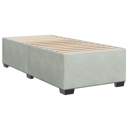 Giroletto a Molle con Materasso Grigio Chiaro 90x190 cm Velluto | homemem39