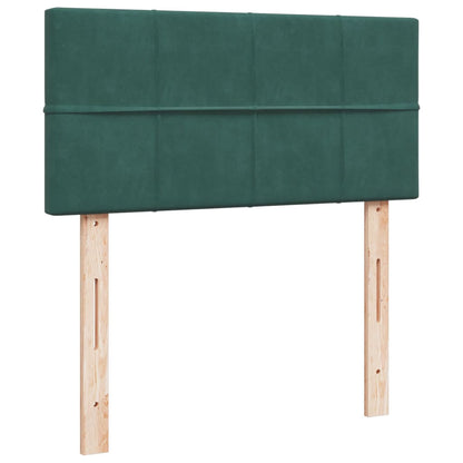 Giroletto a Molle con Materasso Verde Scuro 90x190 cm Velluto - homemem39
