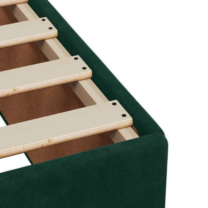 Giroletto a Molle con Materasso Verde Scuro 100x200 cm Velluto | homemem39