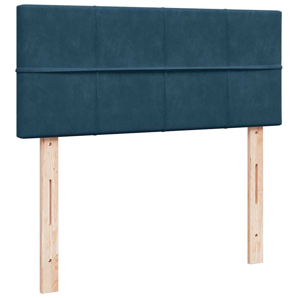 Giroletto a Molle con Materasso Blu Scuro 120x200 cm in Velluto | homemem39