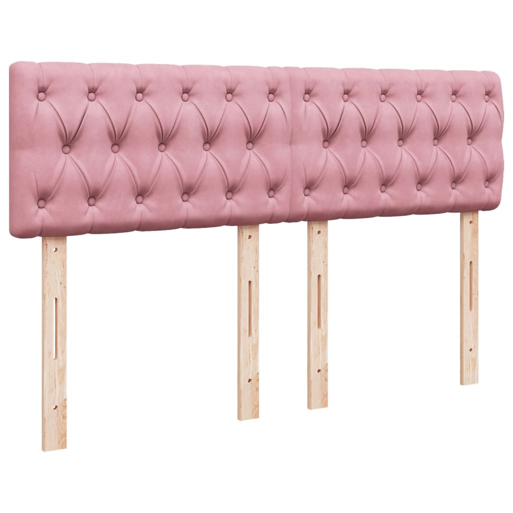 Giroletto a Molle con Materasso Rosa 140x190 cm in Velluto | homemem39