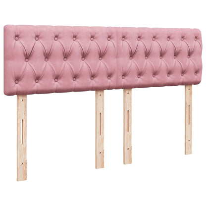Giroletto a Molle con Materasso Rosa 140x190 cm in Velluto | homemem39