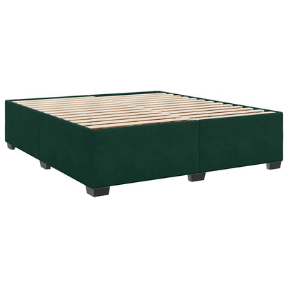 Giroletto a Molle con Materasso Verde Scuro 180x200 cm Velluto | homemem39