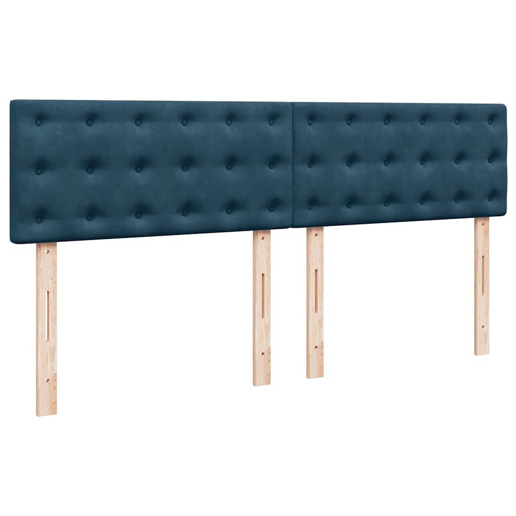 Giroletto a Molle con Materasso Blu 180x200 cm in Velluto