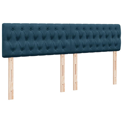 Giroletto a Molle con Materasso Blu 200x200 cm in Velluto | homemem39