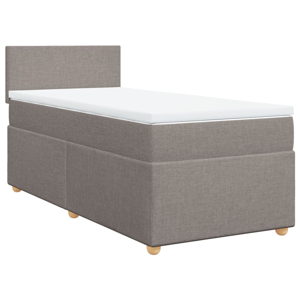 Giroletto a Molle con Materasso Tortora 80x200 cm inTessuto | homemem39