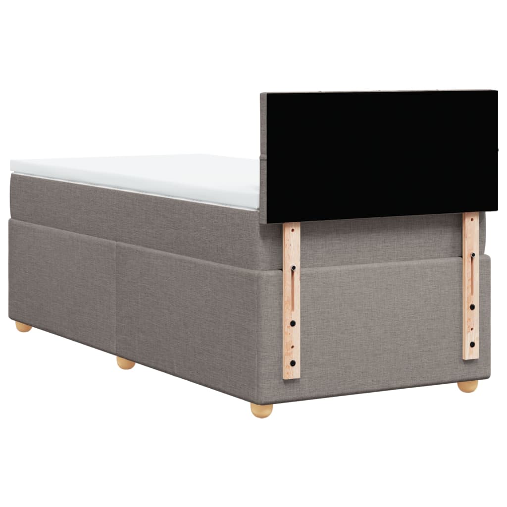 Giroletto a Molle con Materasso Tortora 80x200 cm inTessuto | homemem39