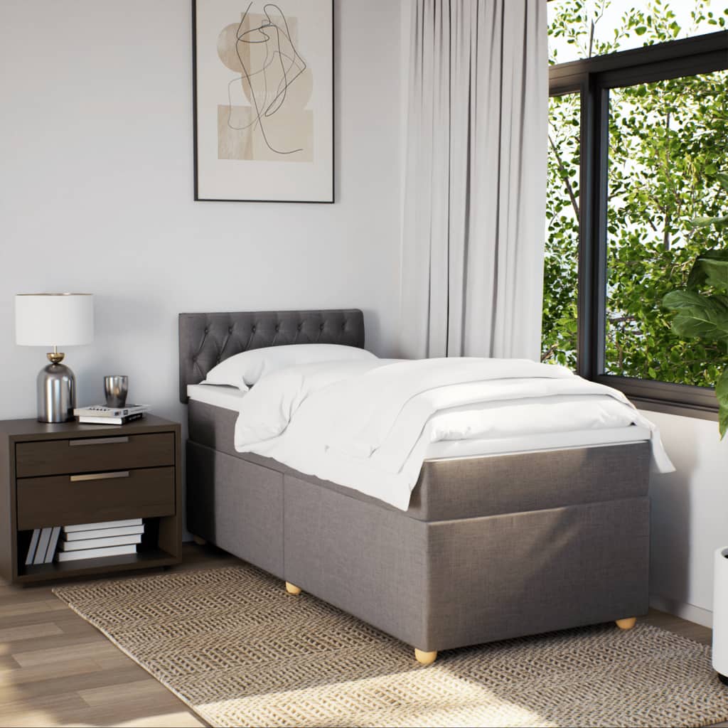 Giroletto a Molle con Materasso Tortora 80x200 cm inTessuto | homemem39