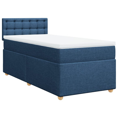 Giroletto a Molle con Materasso Blu 80x200 cm inTessuto | homemem39
