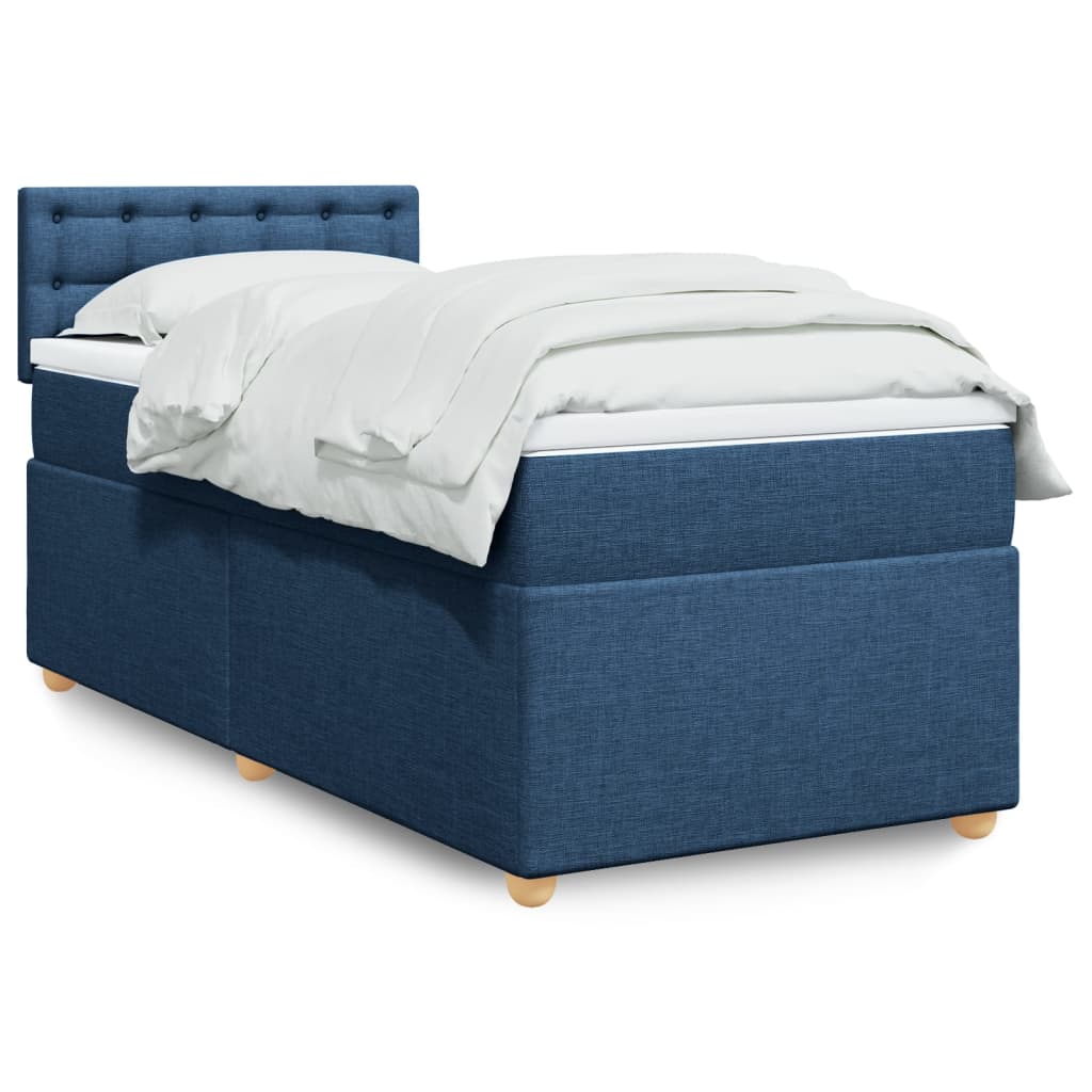Giroletto a Molle con Materasso Blu 80x200 cm inTessuto | homemem39