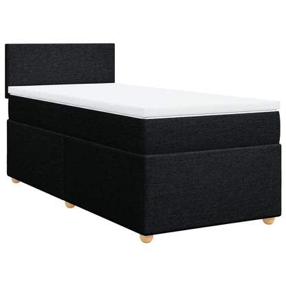 Giroletto a Molle con Materasso Nero 90x190 cm in Tessuto | homemem39