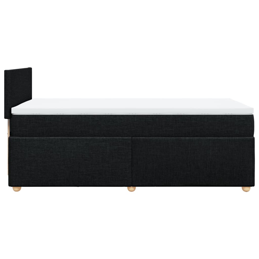Giroletto a Molle con Materasso Nero 90x190 cm in Tessuto | homemem39