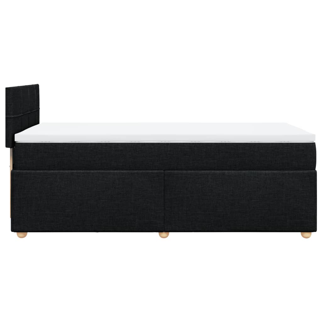 Giroletto a Molle con Materasso Nero 90x190 cm in Tessuto | homemem39