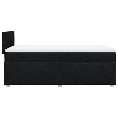 Giroletto a Molle con Materasso Nero 90x190 cm in Tessuto | homemem39