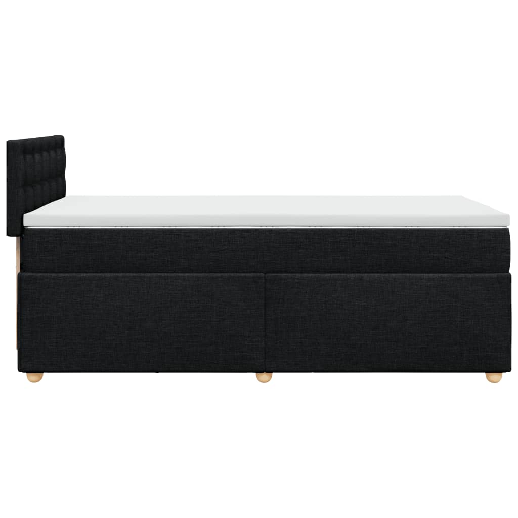Giroletto a Molle con Materasso Nero 90x190 cm in Tessuto | homemem39