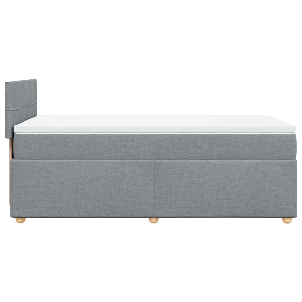 Giroletto a Molle con Materasso Grigio Chiaro 90x200 cm Tessuto | homemem39