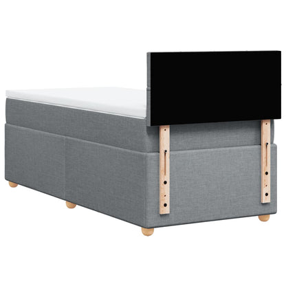 Giroletto a Molle con Materasso Grigio Chiaro 90x200 cm Tessuto | homemem39