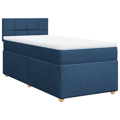 Giroletto a Molle con Materasso Blu 90x200 cm inTessuto | homemem39