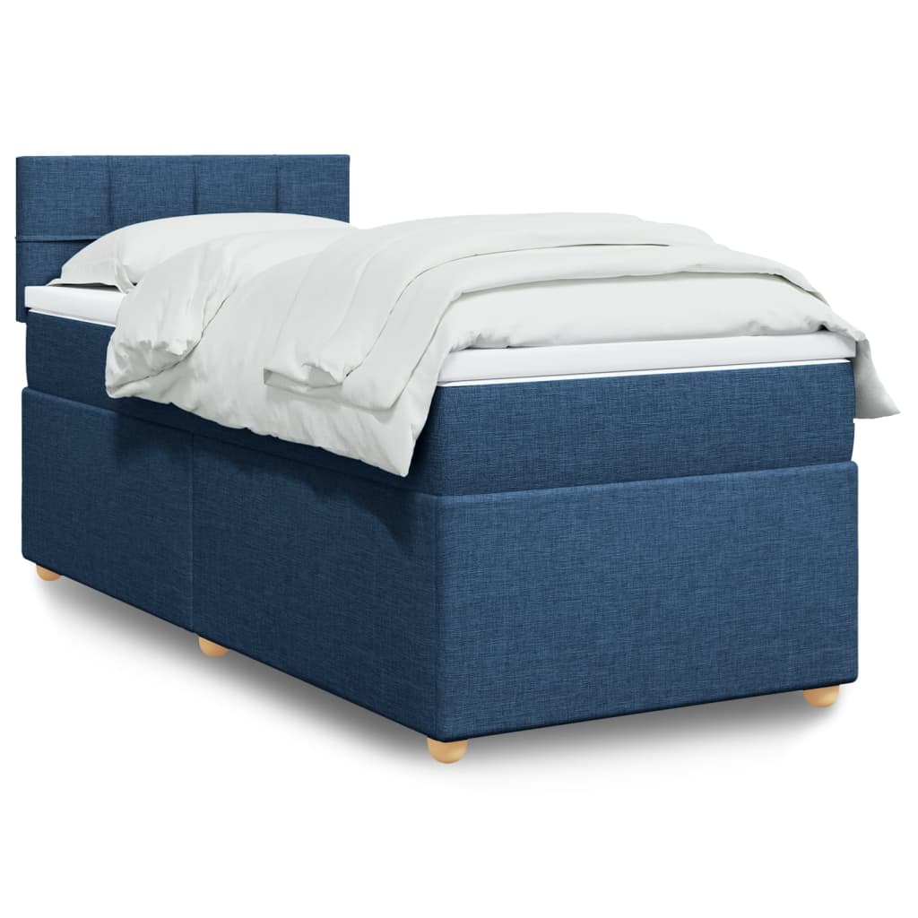 Giroletto a Molle con Materasso Blu 90x200 cm inTessuto | homemem39