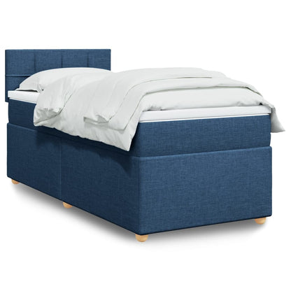 Giroletto a Molle con Materasso Blu 90x200 cm inTessuto | homemem39