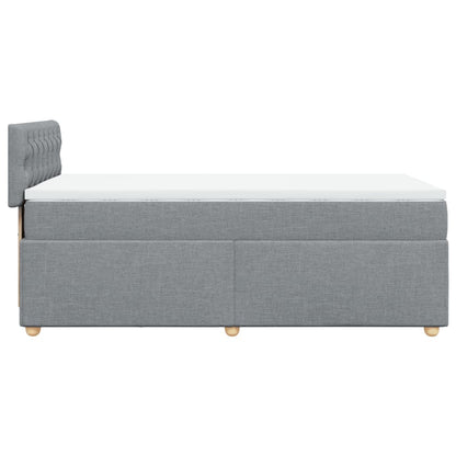 Giroletto a Molle con Materasso Grigio Chiaro 90x200 cm Tessuto | homemem39