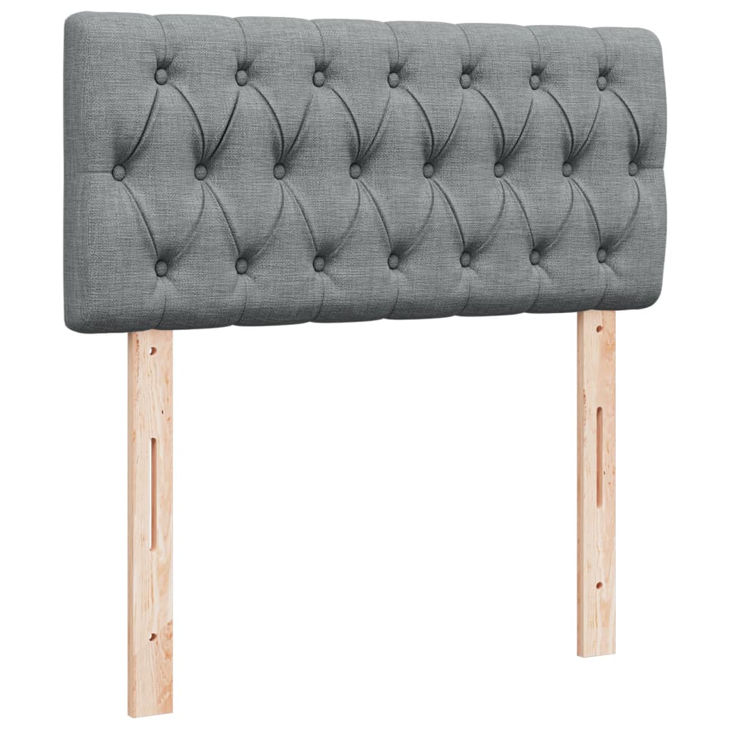 Giroletto a Molle con Materasso Grigio Chiaro 90x200 cm Tessuto | homemem39