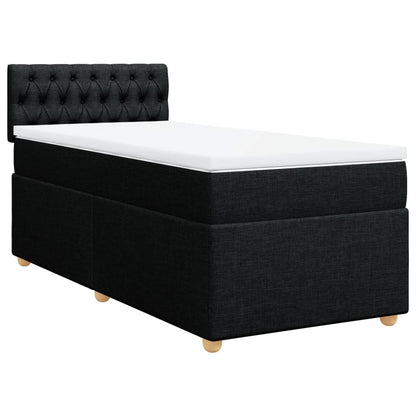 Giroletto a Molle con Materasso Nero 90x200 cm in Tessuto | homemem39