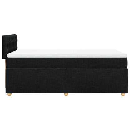 Giroletto a Molle con Materasso Nero 90x200 cm in Tessuto | homemem39
