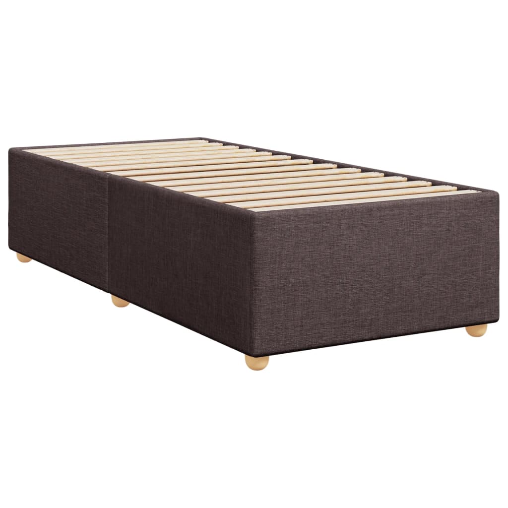 Giroletto a Molle con Materasso Marrone Scuro 90x200 cm Tessuto | homemem39
