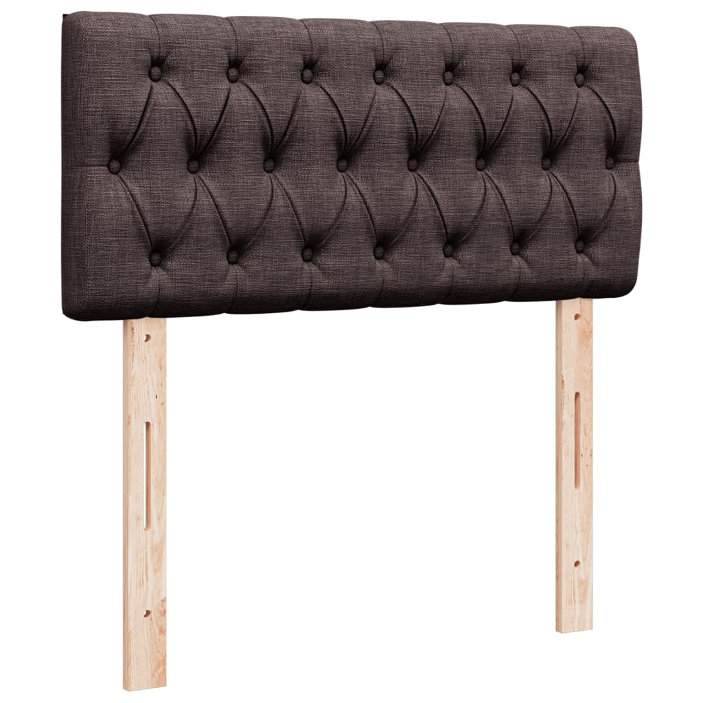 Giroletto a Molle con Materasso Marrone Scuro 90x200 cm Tessuto | homemem39
