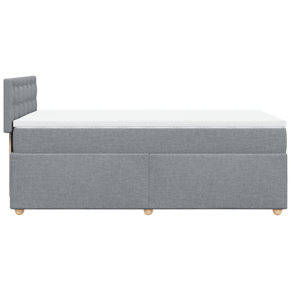 Giroletto a Molle con Materasso Grigio Chiaro 90x200 cm Tessuto | homemem39