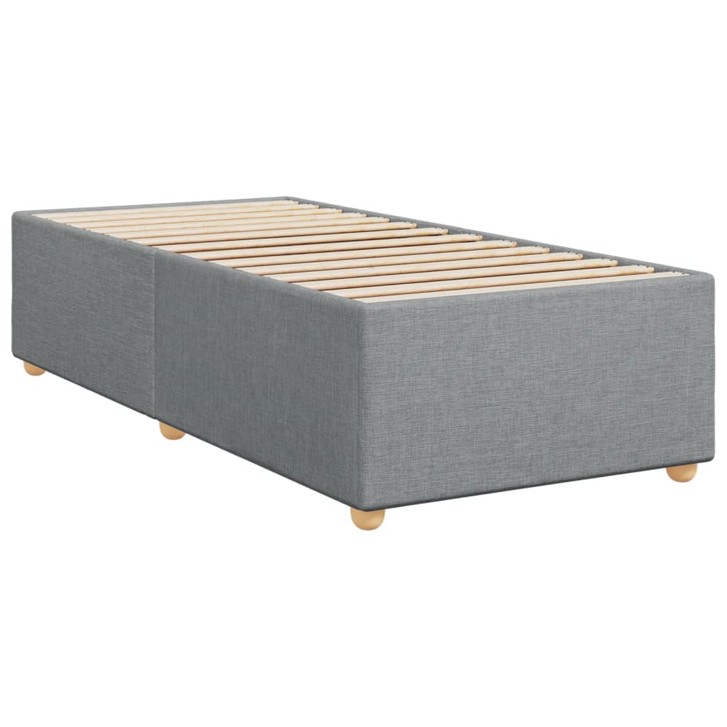 Giroletto a Molle con Materasso Grigio Chiaro 90x200 cm Tessuto | homemem39