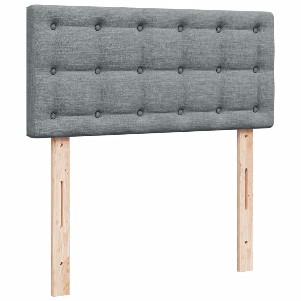 Giroletto a Molle con Materasso Grigio Chiaro 90x200 cm Tessuto | homemem39
