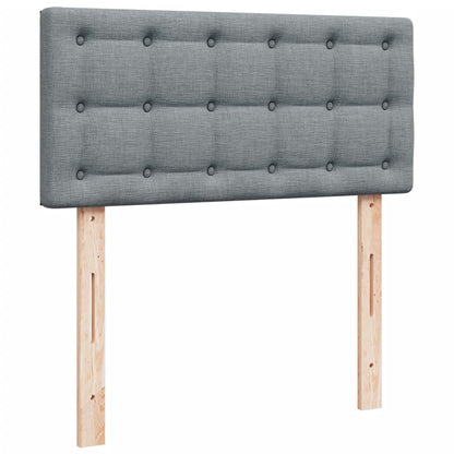 Giroletto a Molle con Materasso Grigio Chiaro 90x200 cm Tessuto | homemem39