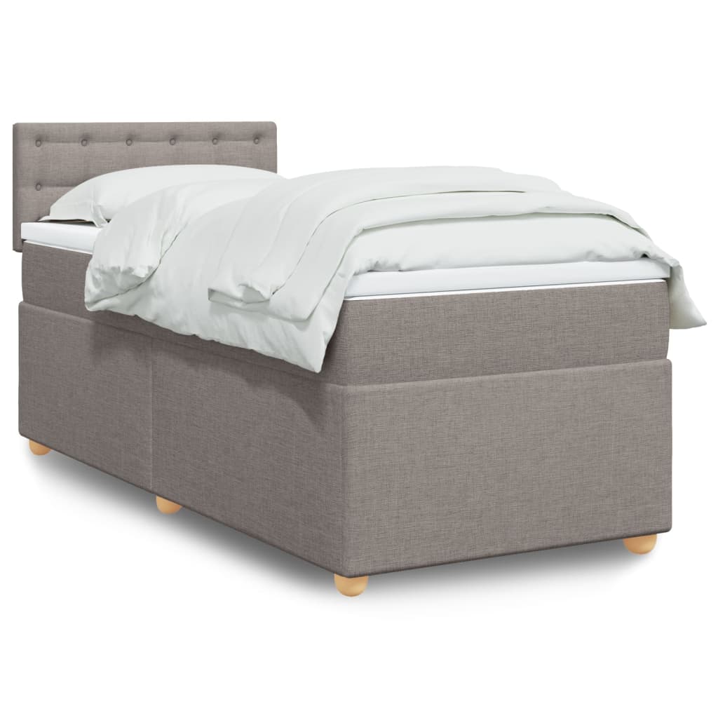 Giroletto a Molle con Materasso Tortora 100x200 cm in Tessuto | homemem39