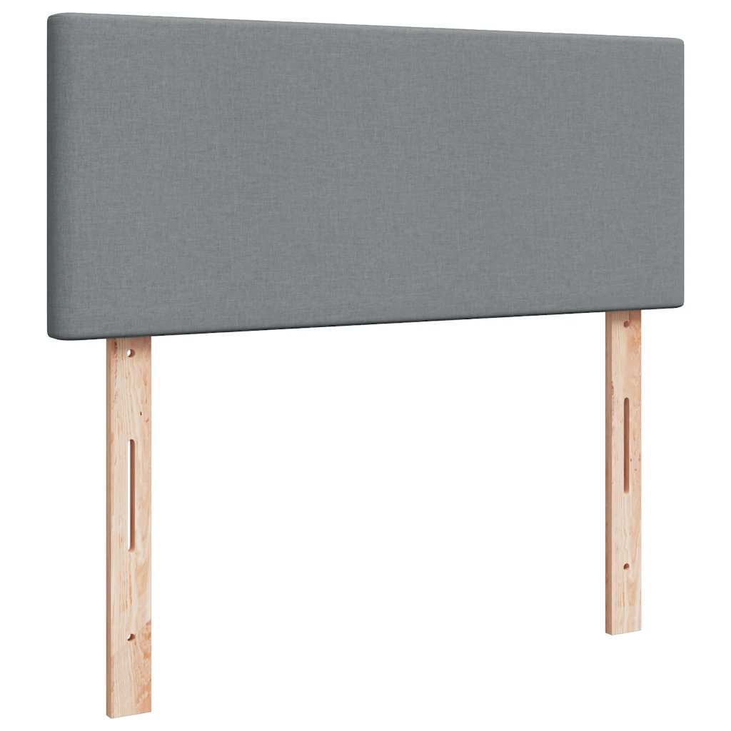 Giroletto a Molle con Materasso Grigio Chiaro 120x190cm Tessuto - homemem39