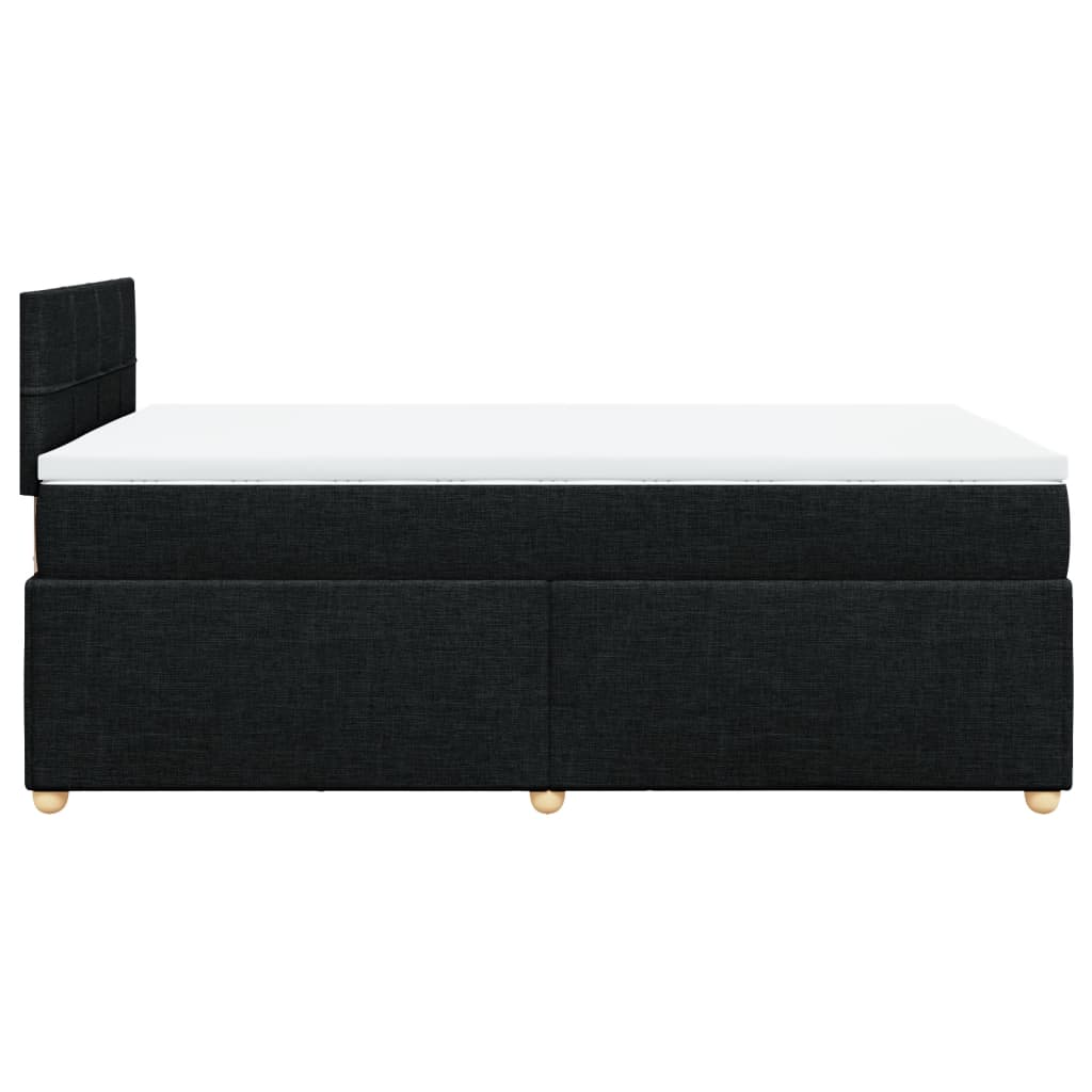 Giroletto a Molle con Materasso Nero 120x190 cm in Tessuto | homemem39