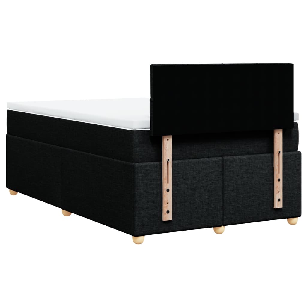 Giroletto a Molle con Materasso Nero 120x190 cm in Tessuto | homemem39