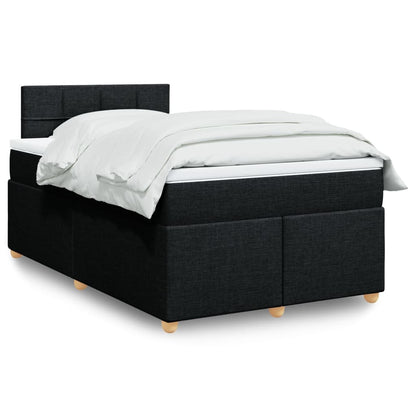 Giroletto a Molle con Materasso Nero 120x190 cm in Tessuto | homemem39