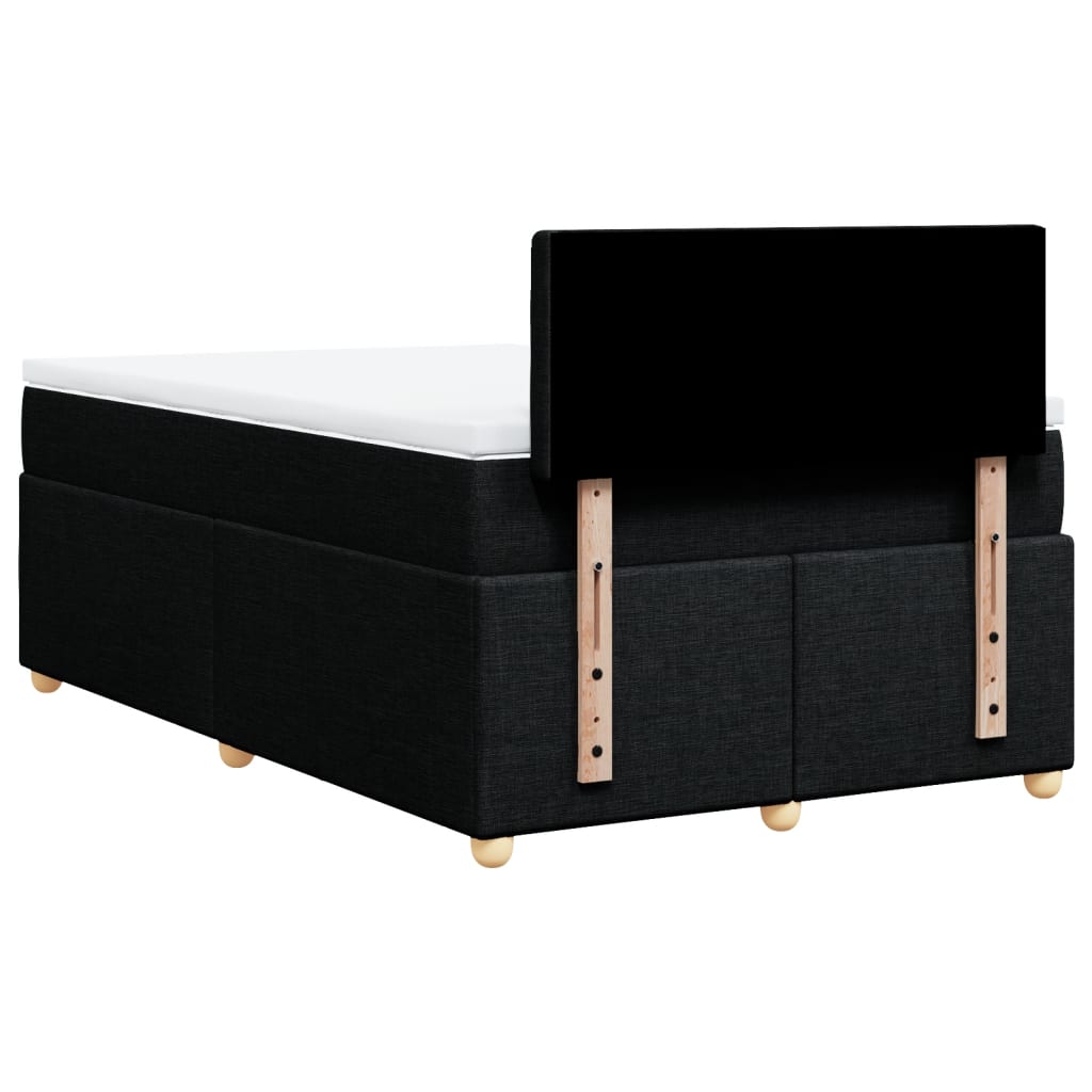 Giroletto a Molle con Materasso Nero 120x190 cm in Tessuto | homemem39
