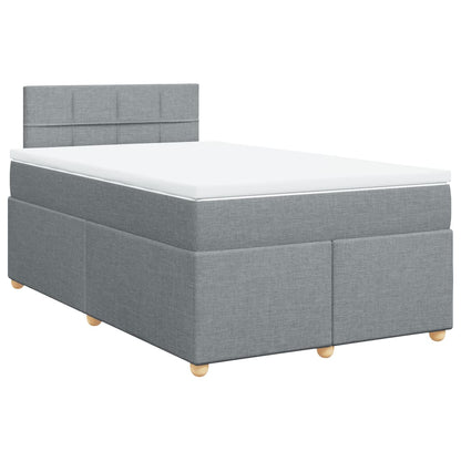 Giroletto a Molle con Materasso Grigio Chiaro 120x200cm Tessuto | homemem39