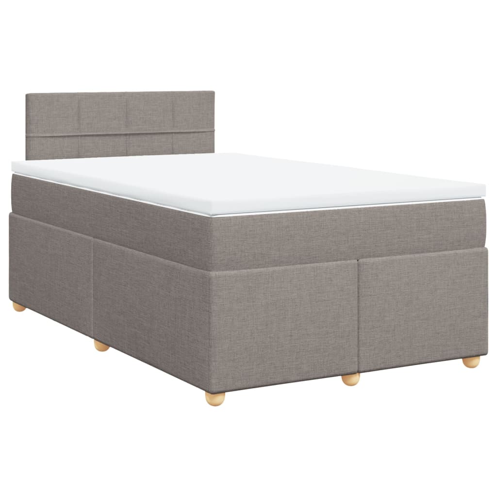 Giroletto a Molle con Materasso Tortora 120x200 cm in Tessuto | homemem39