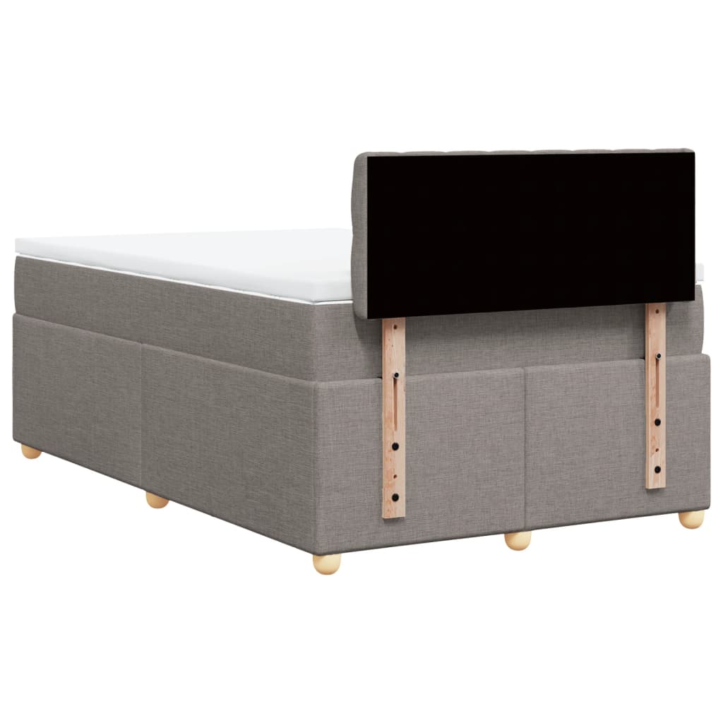 Giroletto a Molle con Materasso Tortora 120x200 cm in Tessuto | homemem39