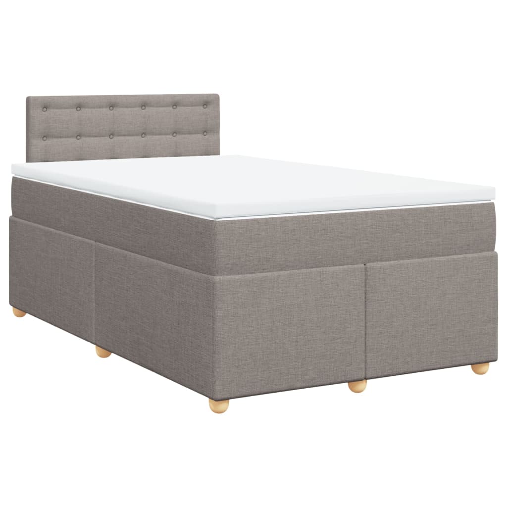Giroletto a Molle con Materasso Tortora 120x200 cm in Tessuto | homemem39