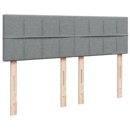 Giroletto a Molle con Materasso Grigio Chiaro 140x190cm Tessuto | homemem39