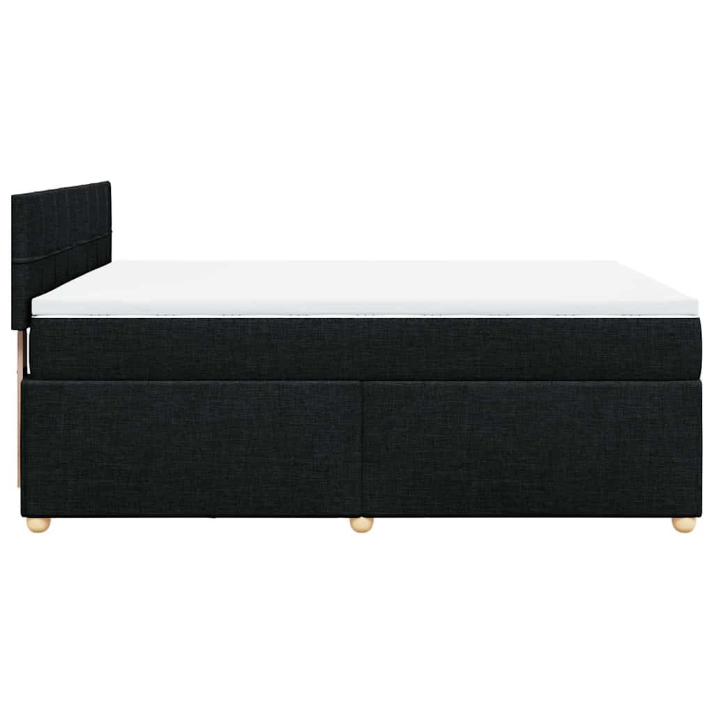 Giroletto a Molle con Materasso Nero 140x190 cm in Tessuto | homemem39