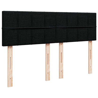 Giroletto a Molle con Materasso Nero 140x190 cm in Tessuto | homemem39